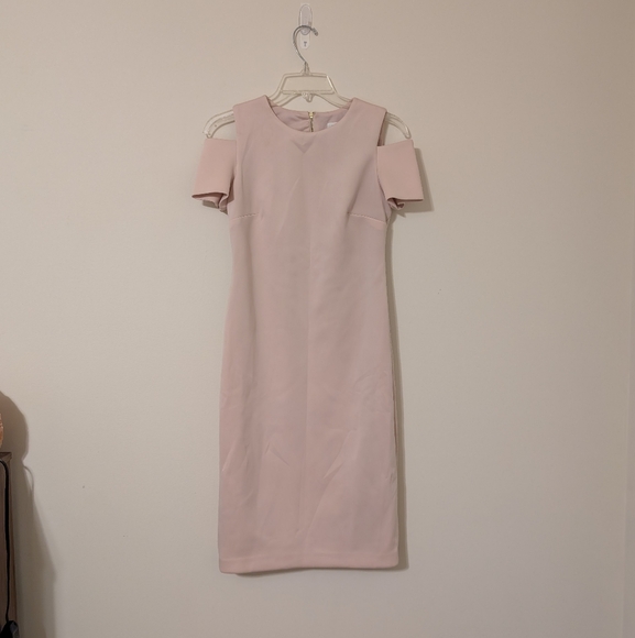 Calvin Klein Pink Midi Dress Size 4 - Picture 1 of 4